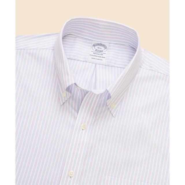 ブルックスブラザーズ（Brooks Brothers）/Brooks Brothers Explorer　ストライプ　ショートスリーブ　ドレスシャツ　Reg_1