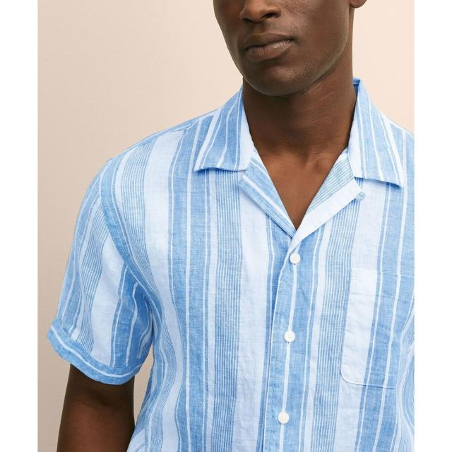 ブルックスブラザーズ（Brooks Brothers）/アイリッシュリネン　ストライプ　キャンプシャツ　Regular Fit_2