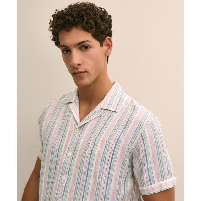 ブルックスブラザーズ（Brooks Brothers）/アイリッシュリネン　ストライプ　キャンプシャツ　Regular Fit_7