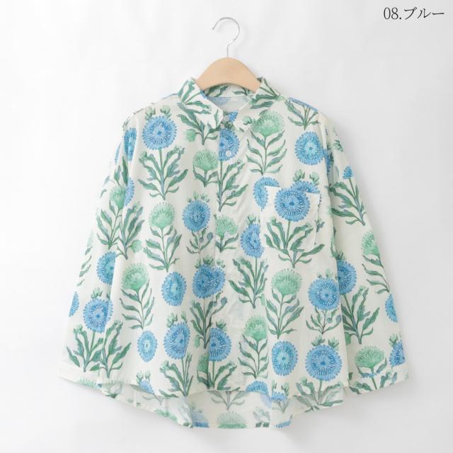 ナチュラルミストクラス（naturalmist Class）/フラワープリントコットンブラウス[41413761]natural mist_1