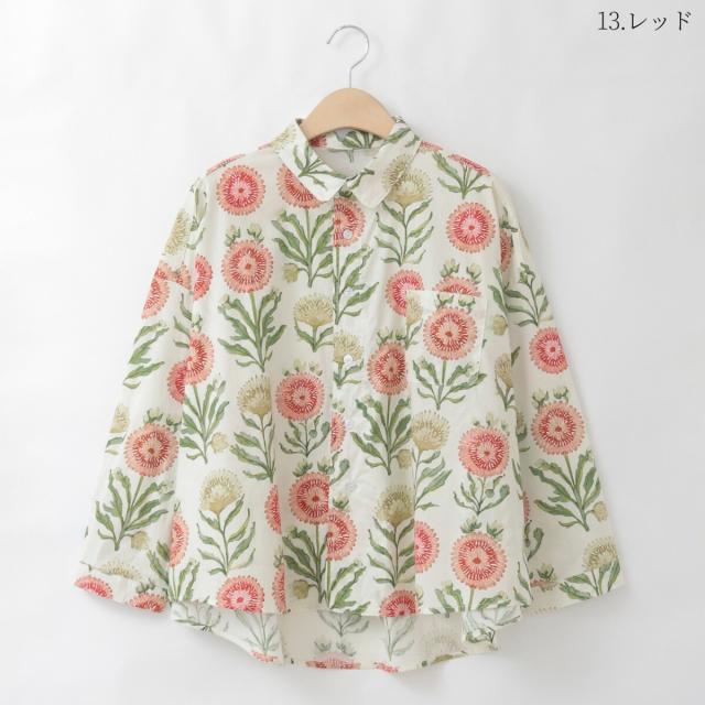 ナチュラルミストクラス（naturalmist Class）/フラワープリントコットンブラウス[41413761]natural mist