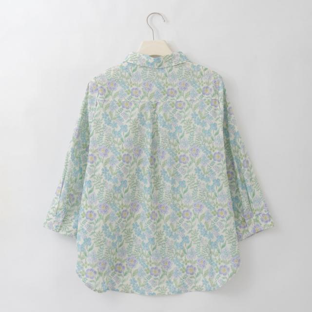 ナチュラルミストクラス（naturalmist Class）/総柄プリント七分袖ブラウス[41413753]natural mist_3