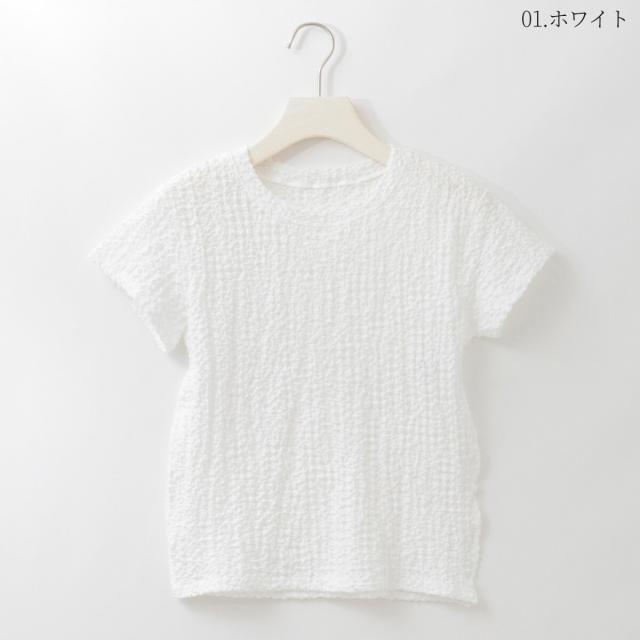 【NEW】アンドノエル（And Noel）/ジャガードサイドボタンTシャツ[14951320]&Noel
