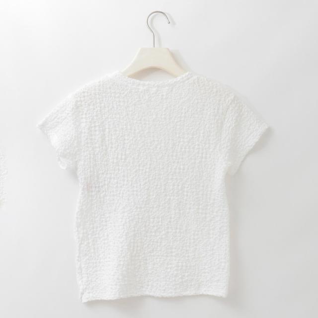【NEW】アンドノエル（And Noel）/ジャガードサイドボタンTシャツ[14951320]&Noel_1