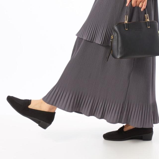 ケソウ（Kesou）/NEW【19．5〜27．0cm】4cmヒール ニットローファー