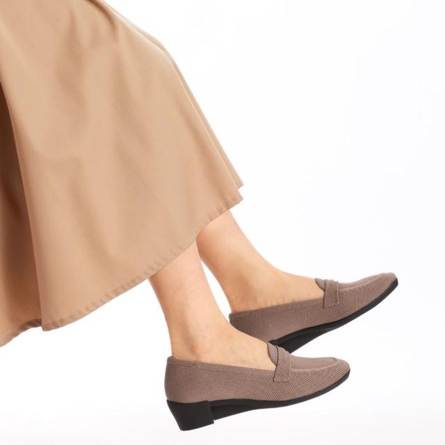 NEW】ケソウ（Kesou）/NEW【19．5〜27．0cm】4cmヒール ニットローファー