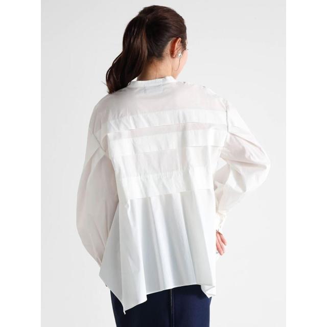 ヴァンネイビー（VinNAVY）/タックデザインブラウス