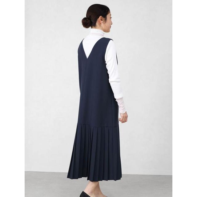 ヴァンネイビー（VinNAVY）/パールポケットプリーツジャンパースカート_13
