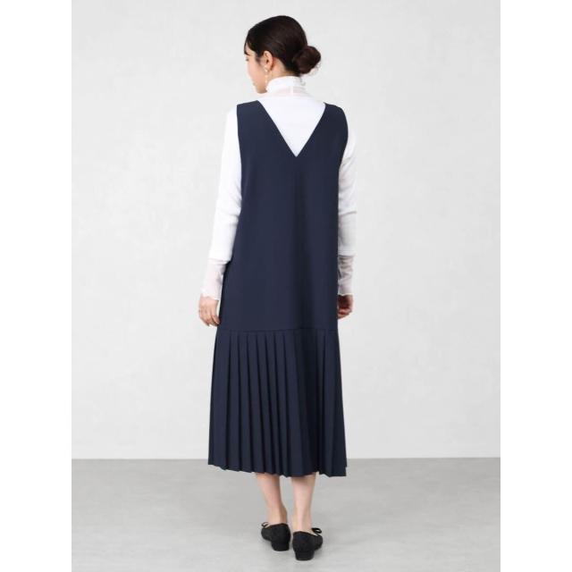 ヴァンネイビー（VinNAVY）/パールポケットプリーツジャンパースカート_14