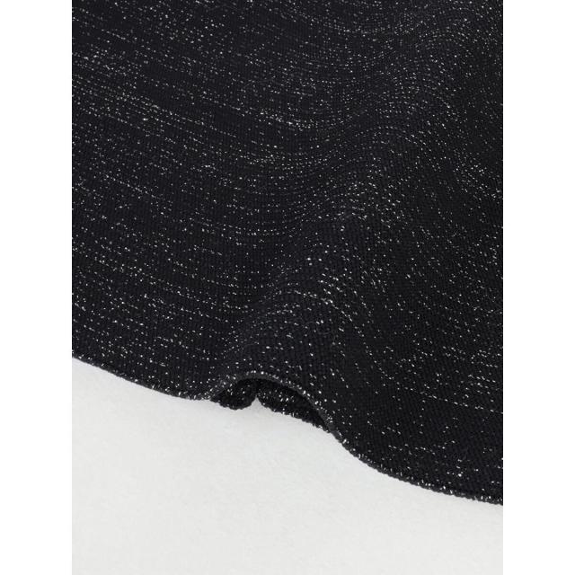 アーガブラック（AgaBLACK）/【諏訪】ノースリーブコクーンラメニット