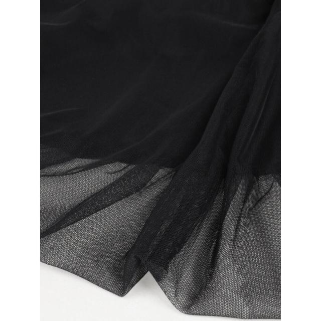アーガブラック（AgaBLACK）/チョーカータイ付チュールワンピース_8