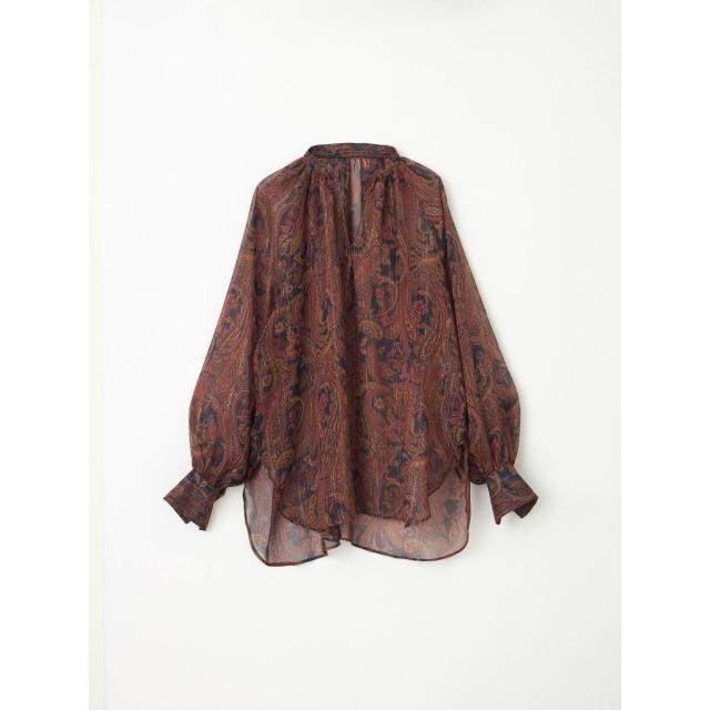 アンプル（Ample）/ペイズリープリントシアーブラウス