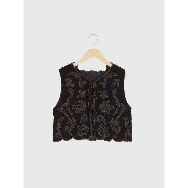 アンプル（Ample）/レース刺繍ベロアベスト