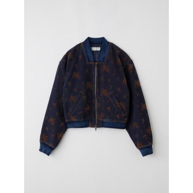 アンプル（Ample）/ダブルジップモールヤーンデニムブルゾン