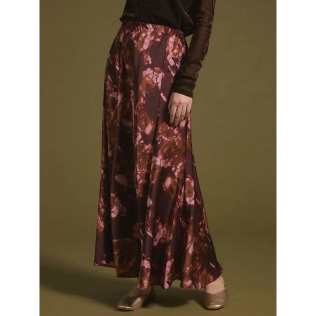 アンプル（Ample）/フラワープリントフレアスカート