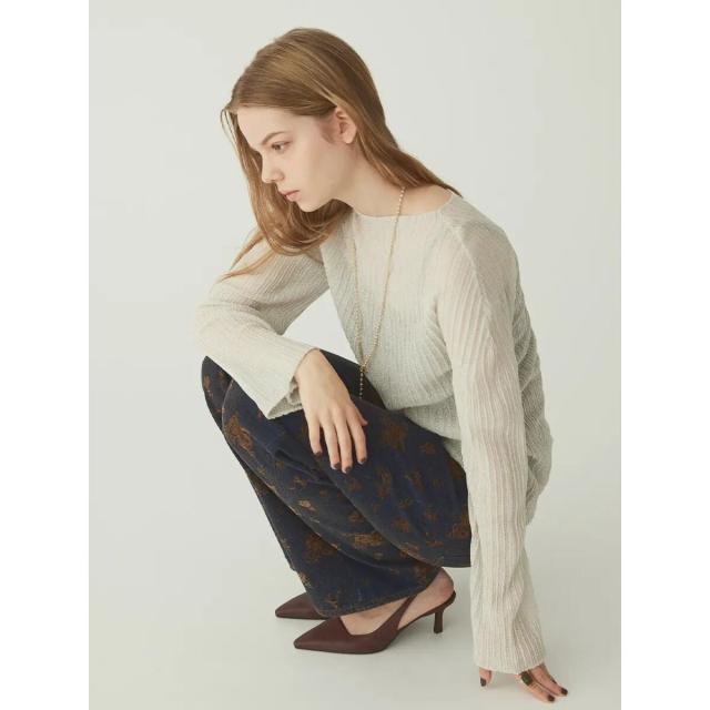 アンプル（Ample）/ボートネックシアーリブニット_17