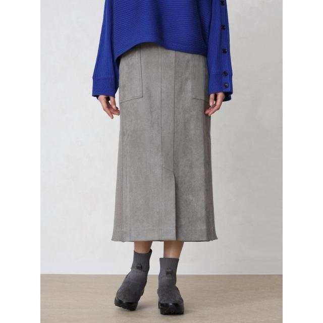 メドック オリジナル ブラック（MEDOC Original Black）/フェイクスエード×リブIラインスカート