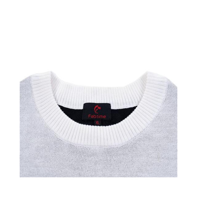 ファブタイム（FABTIME）/JACQUARD KNIT LOGO MOCK NECK／ファブタイム