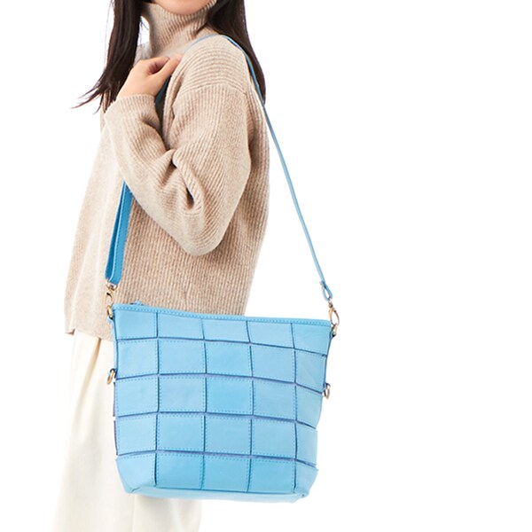 ピークスピーク（PEAKSPEAK）/【訳あり商品】ピークスピーク PEAKS PEAK / 牛革パッチワーク口折れ2wayショルダー