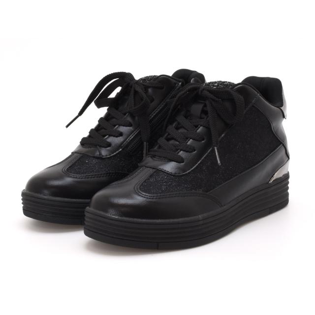 フレグラント（Fragrant）/厚底 ハイカット スニーカー ファスナー レディース シューズ スリッポン キラキラ