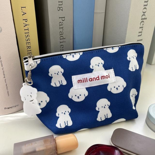 mill and moi（mill and moi）/ビション フリーゼ ポーチ マチ付き