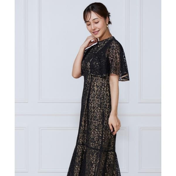 エフデ ブラック（ef−de Black）/配色レースマーメイドワンピース