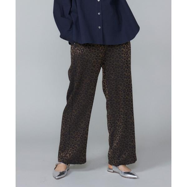 ルスーク（Le Souk）/レオパードジャカードイージーパンツ