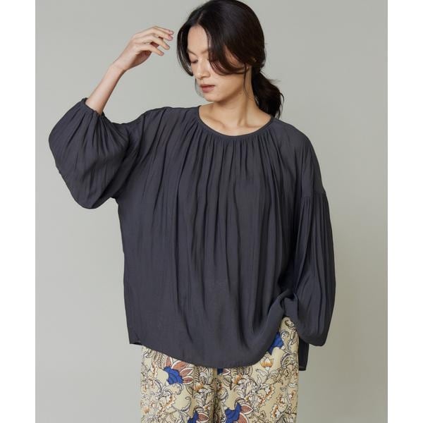 ルスーク（Le Souk）/《大きいサイズ》ギャザーブラウス