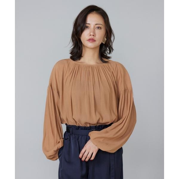 ルスーク（Le Souk）/《大きいサイズ》ギャザーブラウス