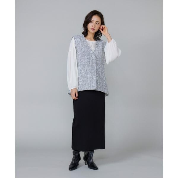 ルスーク（Le Souk）/《大きいサイズ》ギャザーブラウス