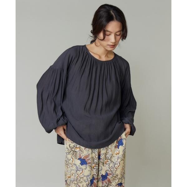 ルスーク（Le Souk）/《大きいサイズ》ギャザーブラウス