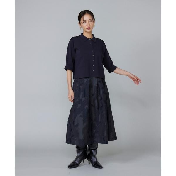 ルスーク（Le Souk）/《大きいサイズ》ミラノリブ衿付きプルオーバー