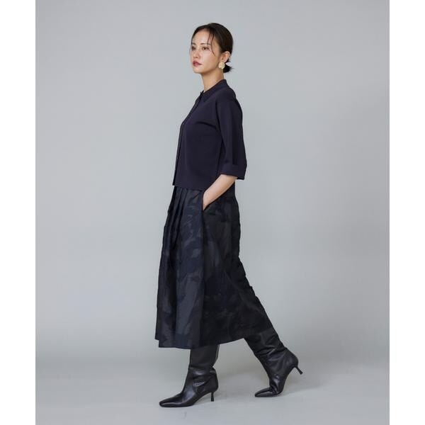 ルスーク（Le Souk）/《大きいサイズ》ミラノリブ衿付きプルオーバー