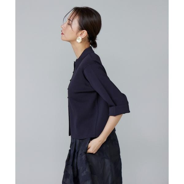 ルスーク（Le Souk）/《大きいサイズ》ミラノリブ衿付きプルオーバー