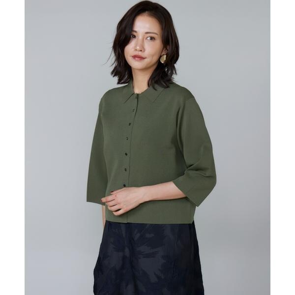 ルスーク（Le Souk）/《大きいサイズ》ミラノリブ衿付きプルオーバー