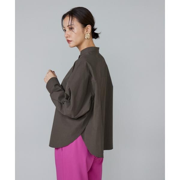 ルスーク（Le Souk）/《大きいサイズ》バンドカラーシャツ