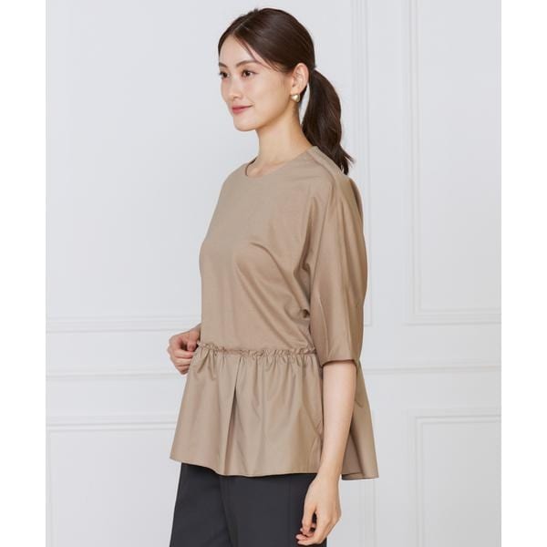 ルスーク（Le Souk）/《大きいサイズ》異素材フリルカットプルオーバー