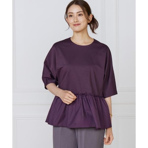 ルスーク（Le Souk）/《大きいサイズ》異素材フリルカットプルオーバー