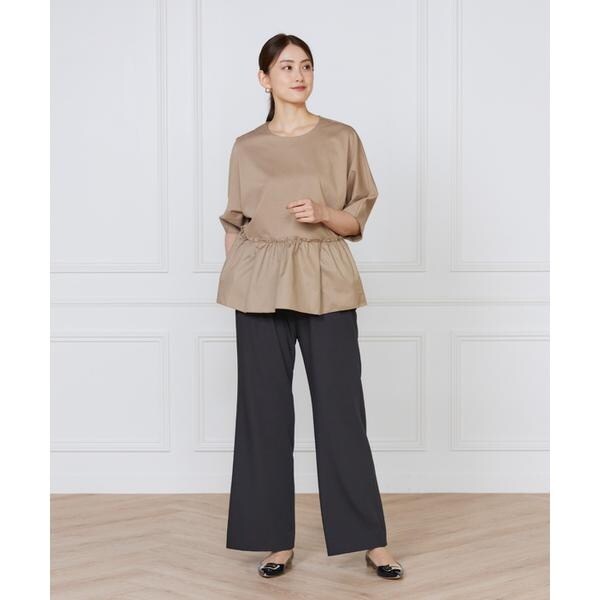 ルスーク（Le Souk）/《大きいサイズ》異素材フリルカットプルオーバー