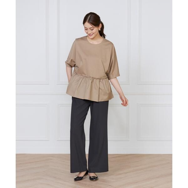 ルスーク（Le Souk）/《大きいサイズ》異素材フリルカットプルオーバー