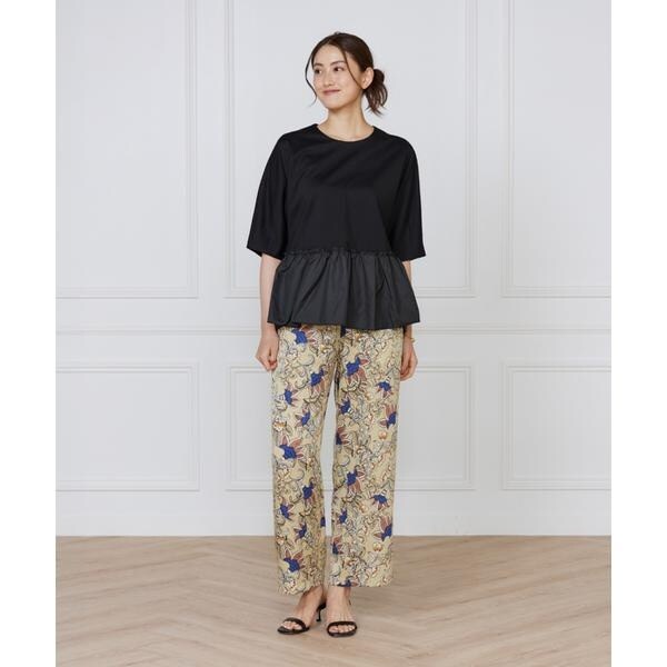 ルスーク（Le Souk）/《大きいサイズ》異素材フリルカットプルオーバー