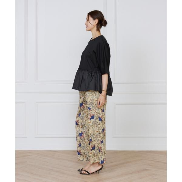 ルスーク（Le Souk）/《大きいサイズ》異素材フリルカットプルオーバー