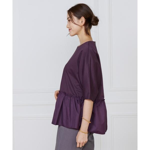 ルスーク（Le Souk）/《大きいサイズ》異素材フリルカットプルオーバー