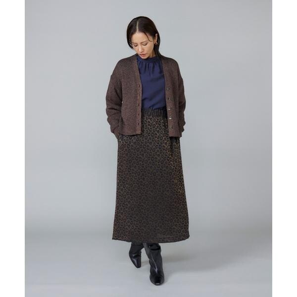 ルスーク（Le Souk）/《大きいサイズ》シャイニーカーディガン