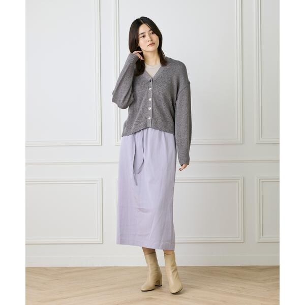 ルスーク（Le Souk）/《大きいサイズ》シャイニーカーディガン