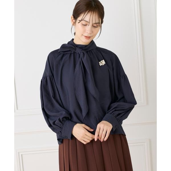 ルスーク（Le Souk）/《大きいサイズ》ボウタイ付きブラウス