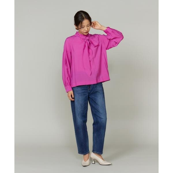 ルスーク（Le Souk）/《大きいサイズ》ボウタイ付きブラウス