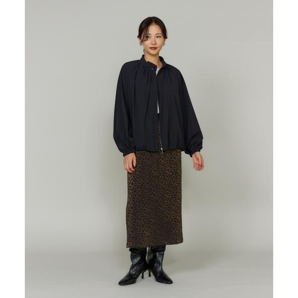 ルスーク（Le Souk）/《大きいサイズ》ギャザーショートブルゾン