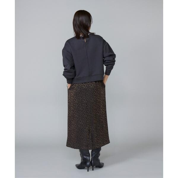 ルスーク（Le Souk）/《大きいサイズ》ビジュー衿裏毛プルオーバー