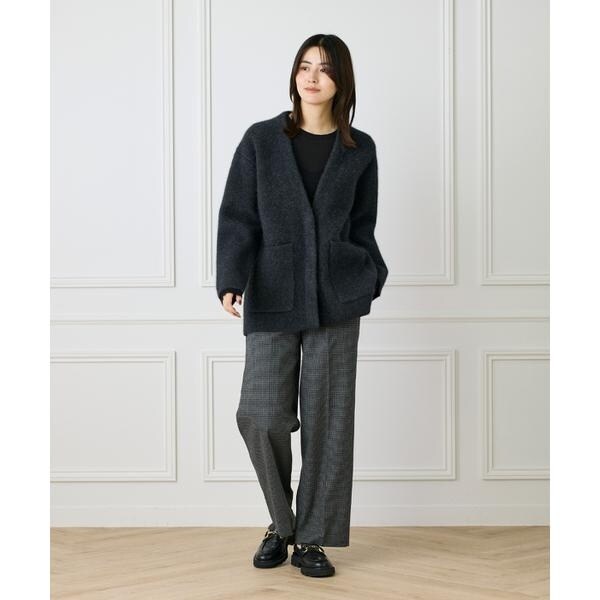 ルスーク（Le Souk）/《大きいサイズ》ラクーン接結編みニットジャケット